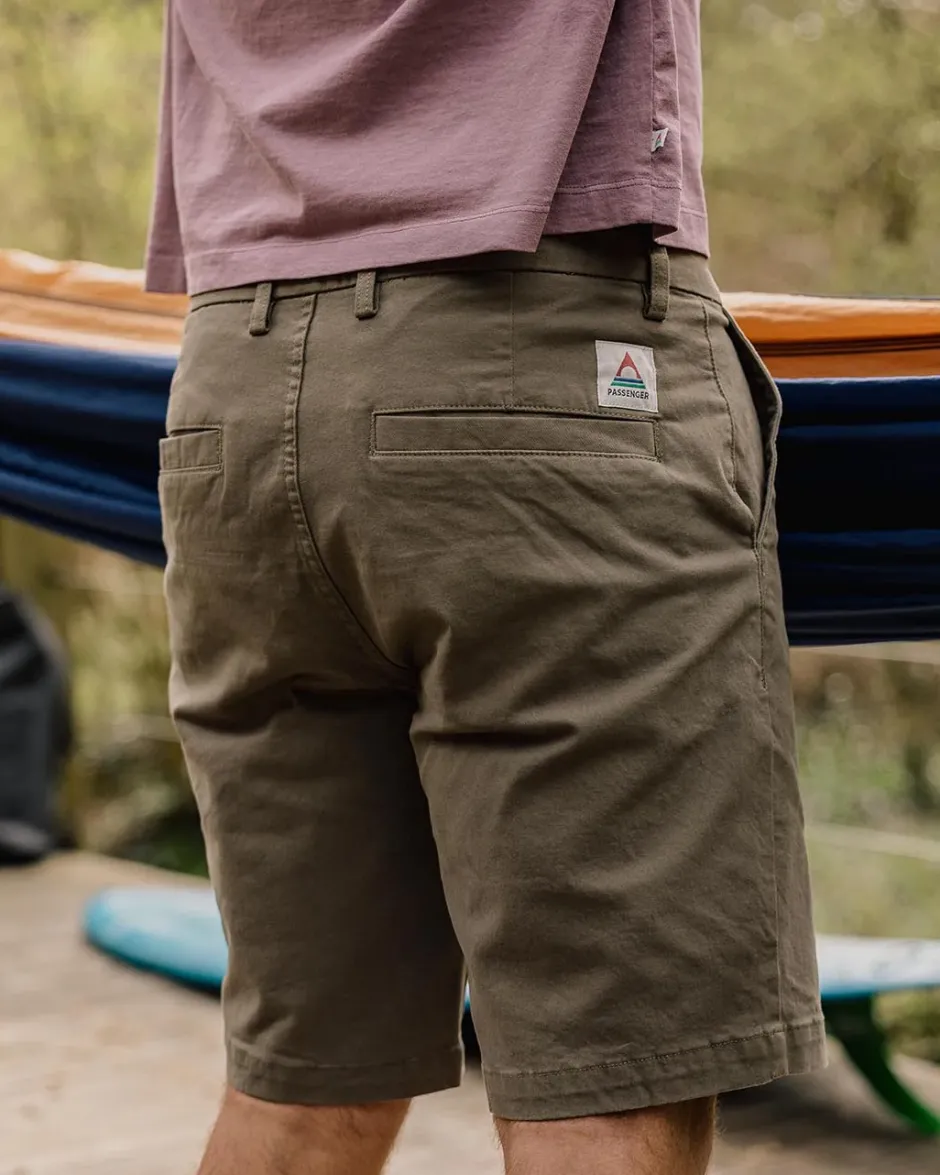 Shorts|Best Sellers>Floris van Bommel 365 Organic Cotton Short Dusty Olive