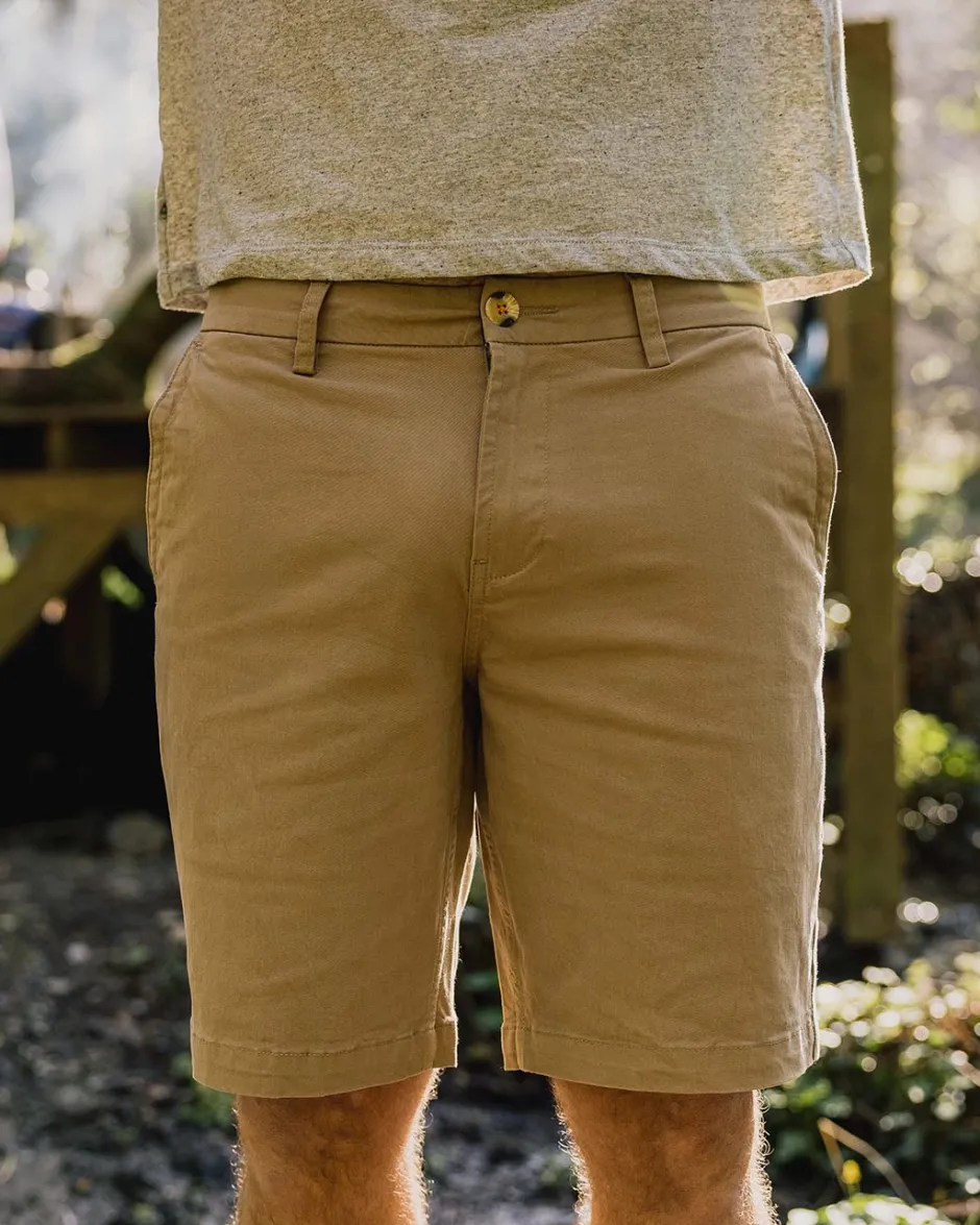 Shorts|Best Sellers>Floris van Bommel 365 Organic Cotton Shorts Chinchilla Brown