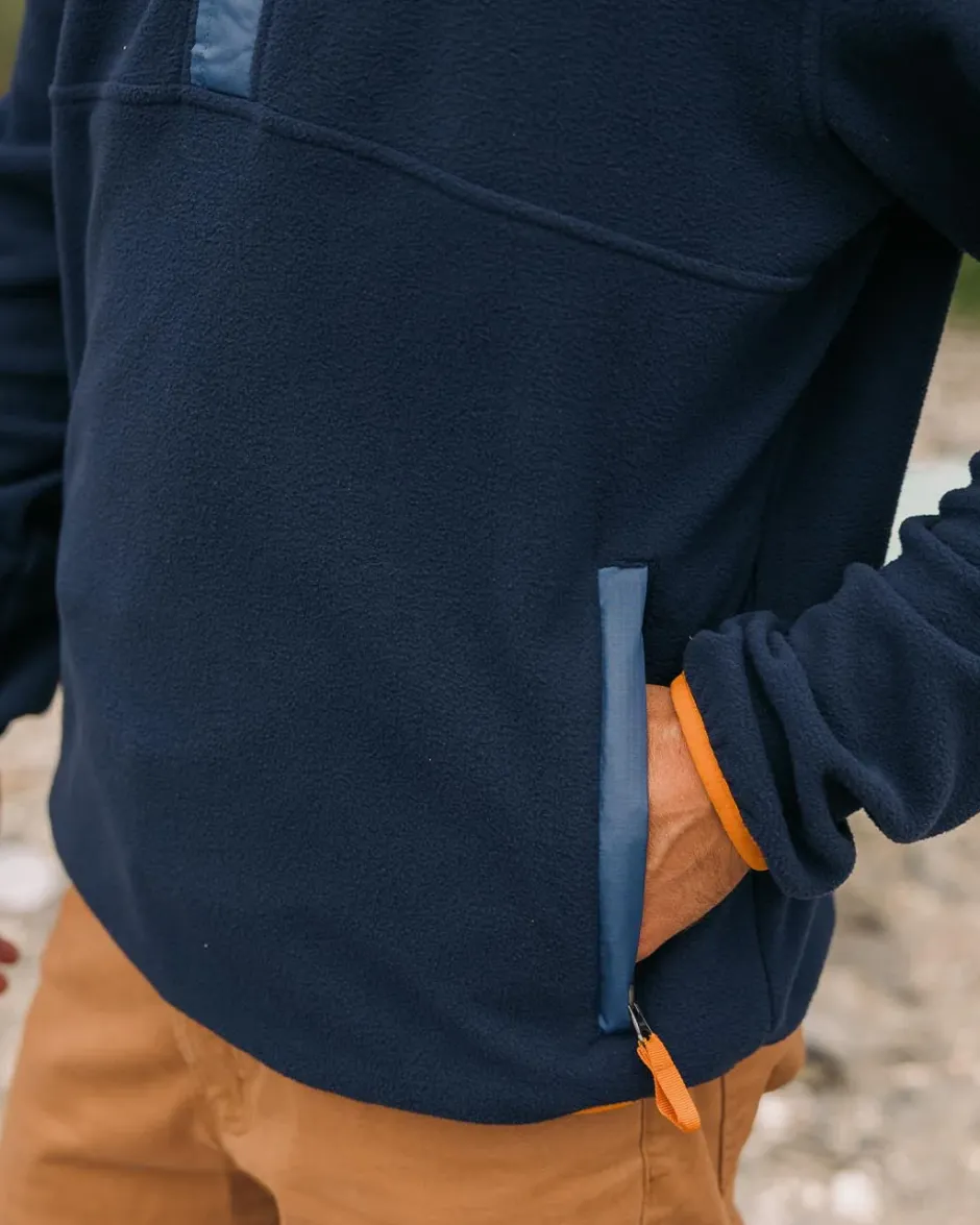 Fleece|Fleece>Floris van Bommel Adrift Recycled Polar Fleece Deep Navy