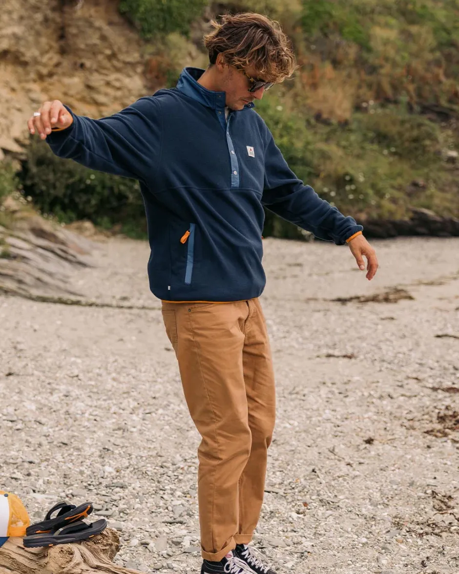 Fleece|Fleece>Floris van Bommel Adrift Recycled Polar Fleece Deep Navy