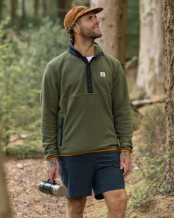 Fleece|Fleece>Passenger Adrift Recycled Polar Fleece Khaki
