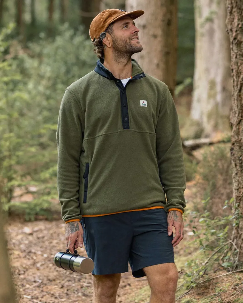 Fleece|Fleece>Passenger Adrift Recycled Polar Fleece Khaki