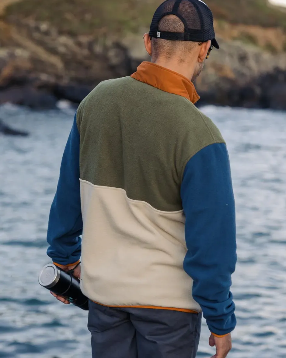 Fleece|Fleece>Passenger Adrift Recycled Polar Fleece Khaki/Oatmeal