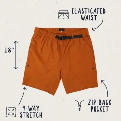 Shorts|Men's Outlet>Floris van Bommel Adventure Organic All Purpose Short Glazed Ginger