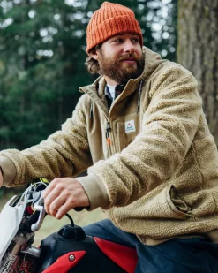 Fleece|Fleece>Floris van Bommel Adventure Recycled Deep-Pile Sherpa Fleece Biscuit