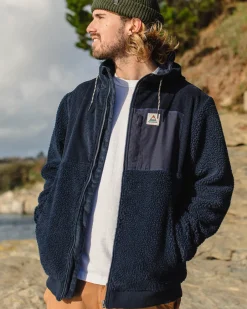Fleece|Fleece>Floris van Bommel Adventure Recycled Deep-Pile Sherpa Fleece Deep Navy