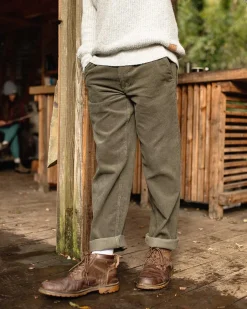 Pants|Best Sellers>Floris van Bommel Adventurer Cord Pants Dusty Olive