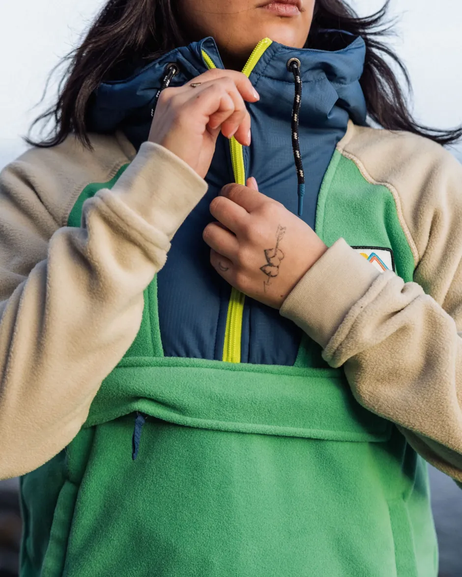 Fleece|Fleece>Passenger Alexander Recycled Polar Hooded Fleece Green Spruce