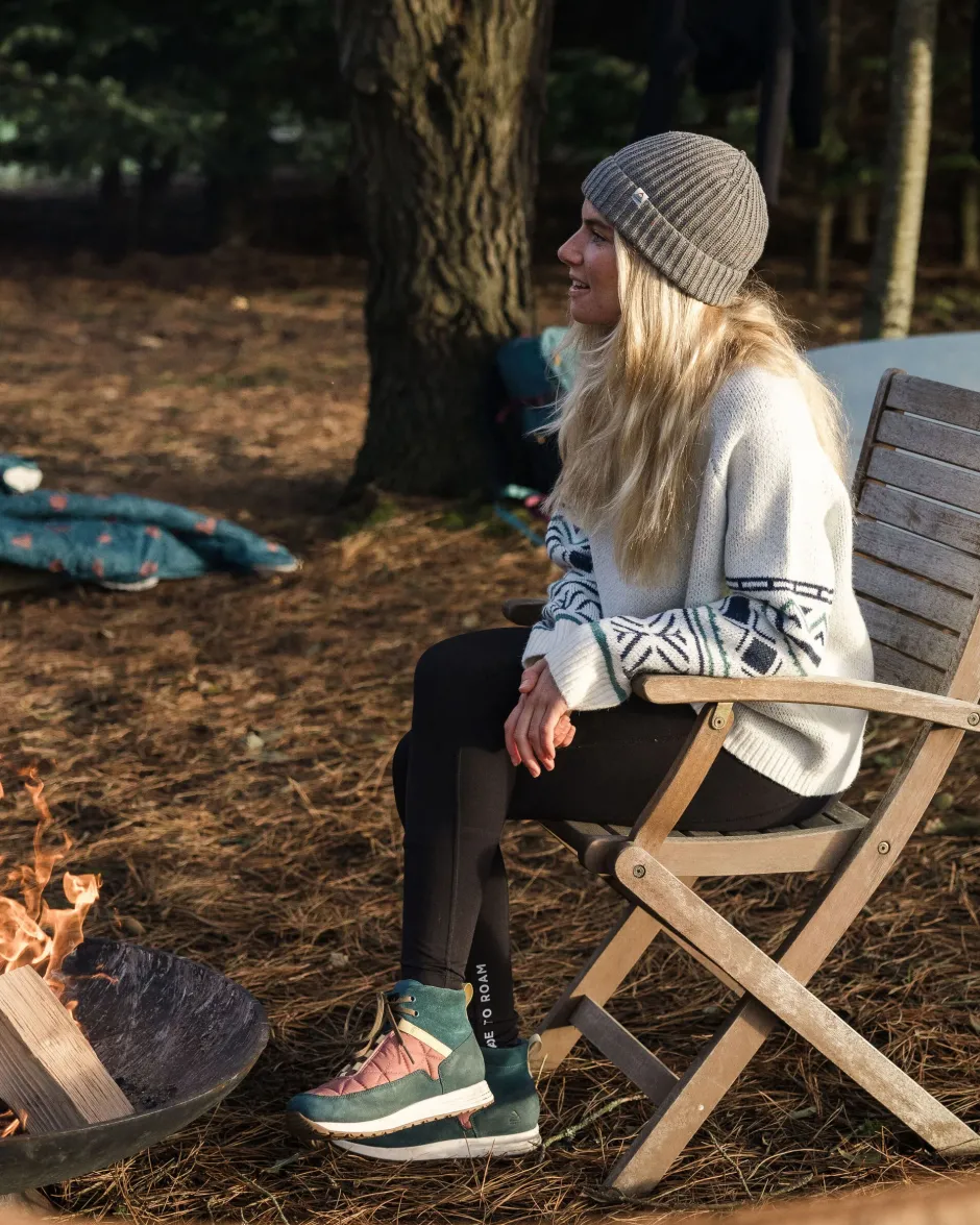 Knitwear|Women's Outlet>Passenger Ambiance Recycled Knitted Jumper Homespun Stripe Off White