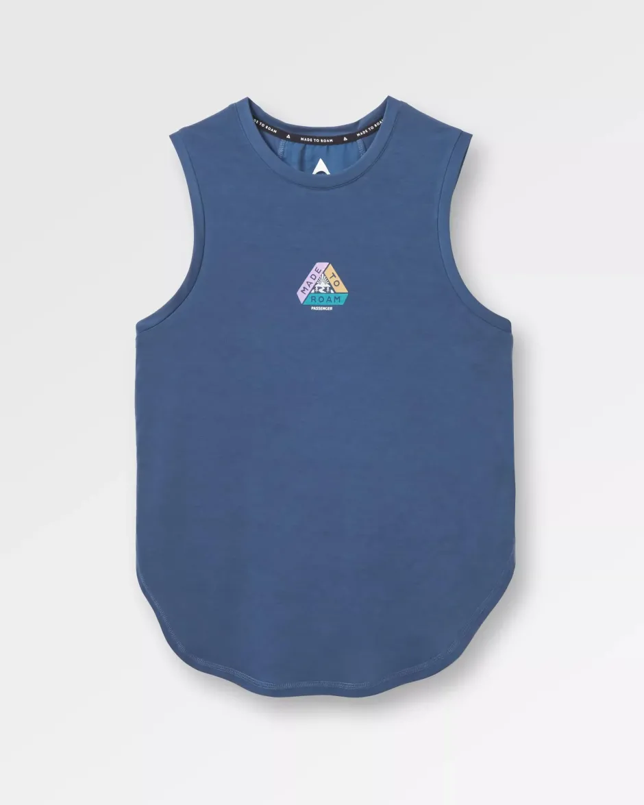 Tank Tops|Tops & T-Shirts>Passenger Asana Recycled Active Vest Dark Denim
