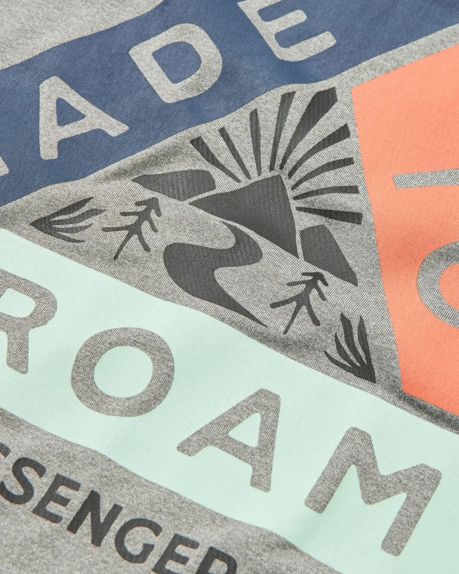 Tops & T-Shirts|Activewear>Passenger Aurora Recycled Active T-Shirt Grey Marl