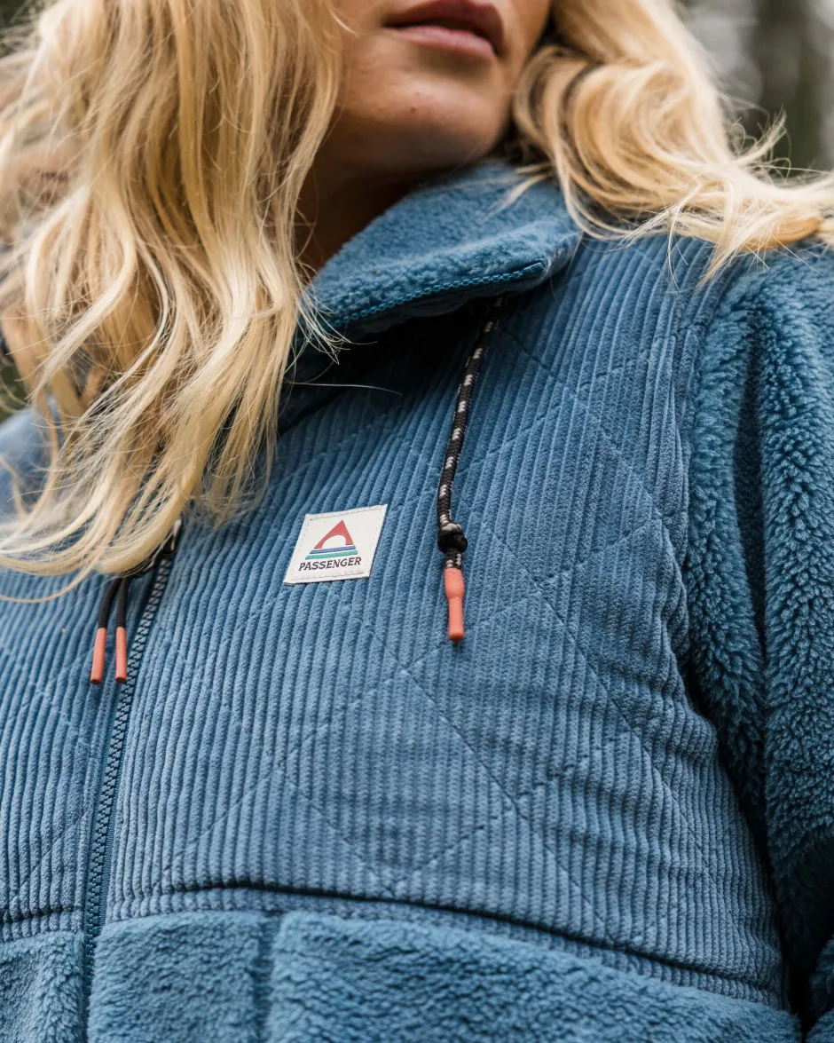 Fleece|Fleece>Passenger Awaken Recycled Deep-Pile Sherpa Fleece Washed Blue