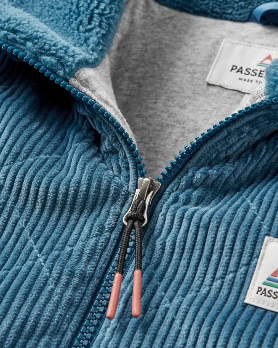 Fleece|Fleece>Passenger Awaken Recycled Deep-Pile Sherpa Fleece Washed Blue