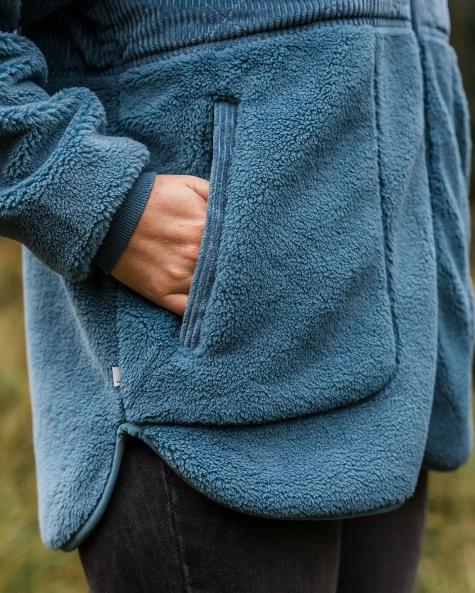 Fleece|Fleece>Passenger Awaken Recycled Deep-Pile Sherpa Fleece Washed Blue