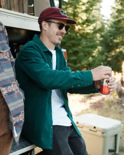 Shirts|Men's Outlet>Passenger Backcountry Cord Shirt Storm Green