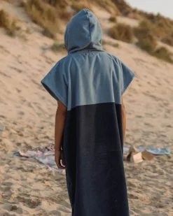 Surf Accessories|Surf Accessories>Floris van Bommel Baja Recycled Towel Poncho Provincial Blue/ Dark Denim