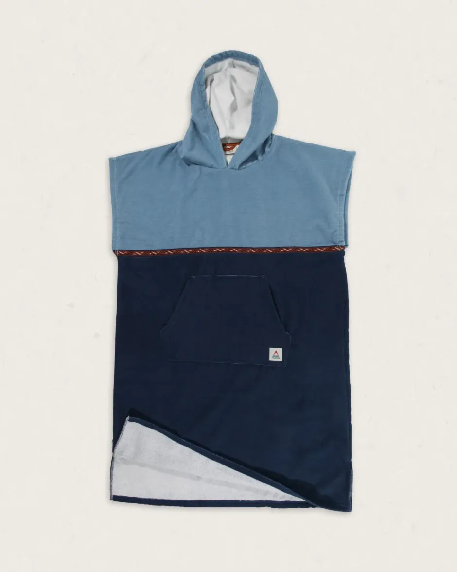 Surf Accessories|Surf Accessories>Floris van Bommel Baja Recycled Towel Poncho Provincial Blue/ Dark Denim