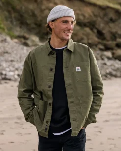 Shirts|Overshirts>Passenger Balsa Canvas Overshirt Khaki