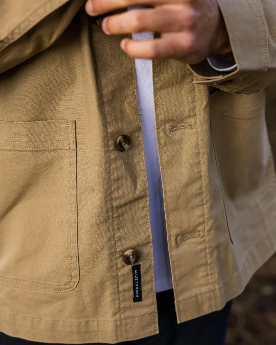 Shirts|Overshirts>Passenger Balsa Canvas Overshirt Biscuit