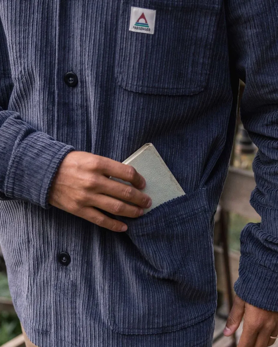 Shirts|Overshirts>Passenger Balsa Cord Overshirt Charcoal