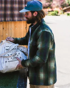 Shirts|Men's Outlet>Passenger Barren Heavyweight Overshirt Khaki