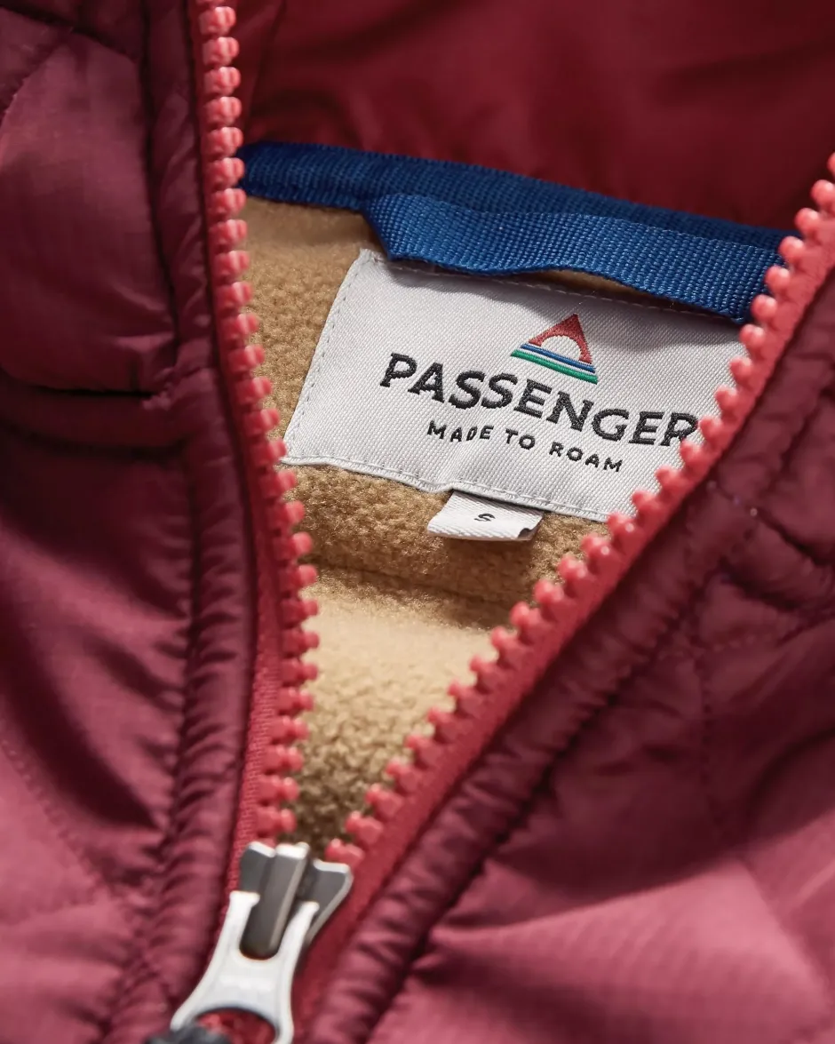 Fleece|Fleece>Passenger Beaumont Recycled Sherpa Hooded Fleece Earth Red