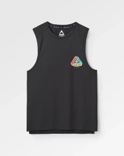 T-Shirts & Tank Tops|Activewear>Passenger Boardwalk Active Recycled Vest Black