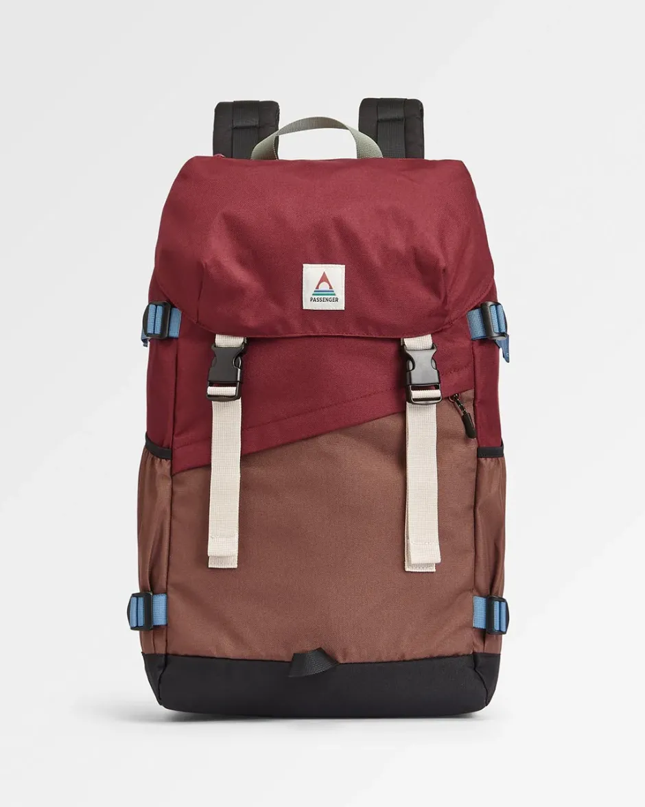 Accessories|Backpacks & Bags>Passenger Boondocker Recycled 26L Backpack Burgundy/Chestnut