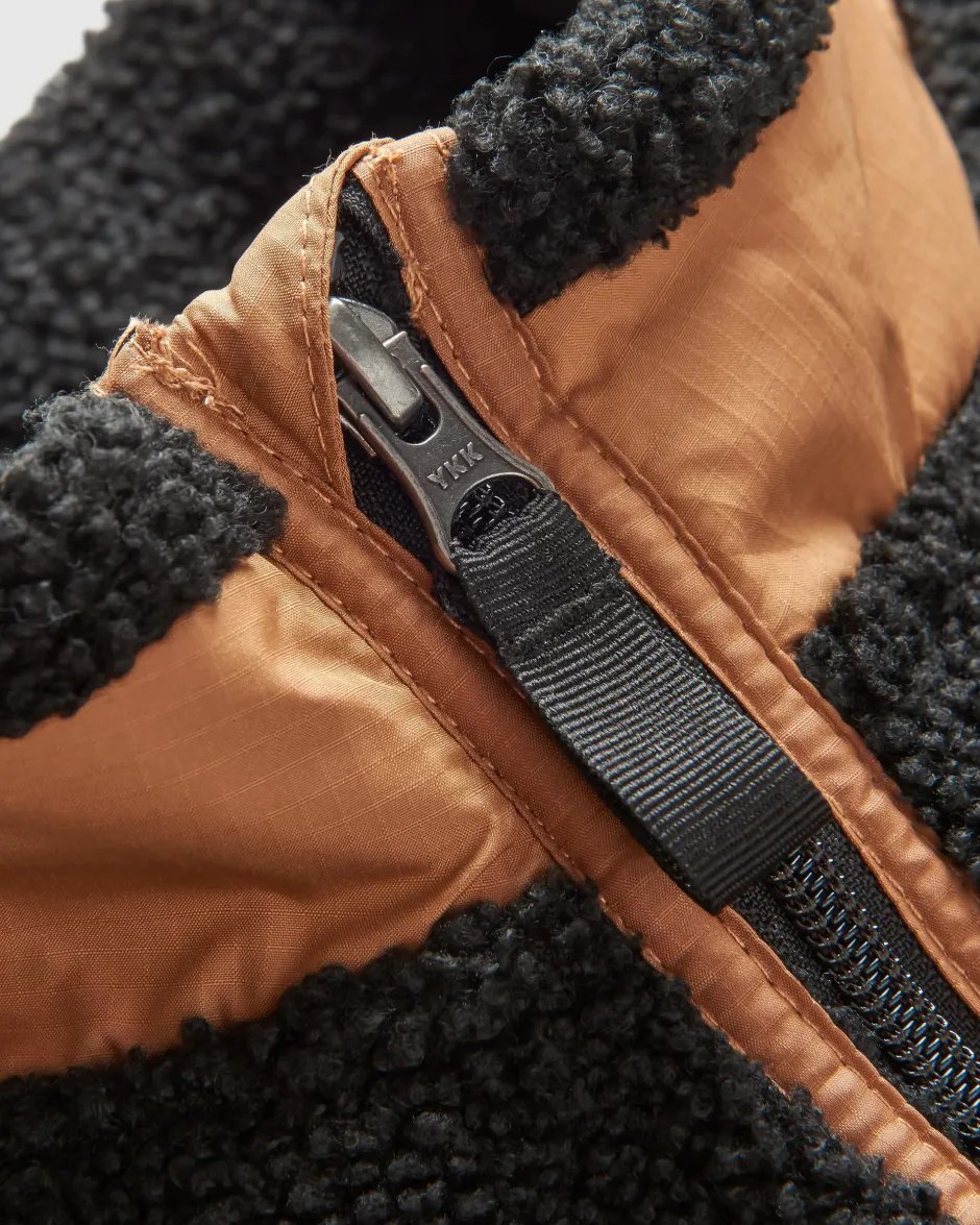 Fleece|Fleece>Floris van Bommel Born Explorer Recycled Polar-Lined Sherpa Vest Black