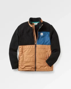 Fleece|Fleece>Floris van Bommel Born Explorer Recycled Polar-Lined Sherpa Fleece Black