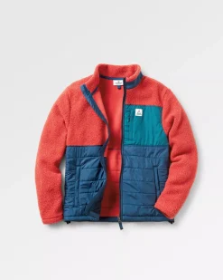 Fleece|Fleece>Floris van Bommel Born Explorer Recycled Polar-Lined Sherpa Fleece Cardinal