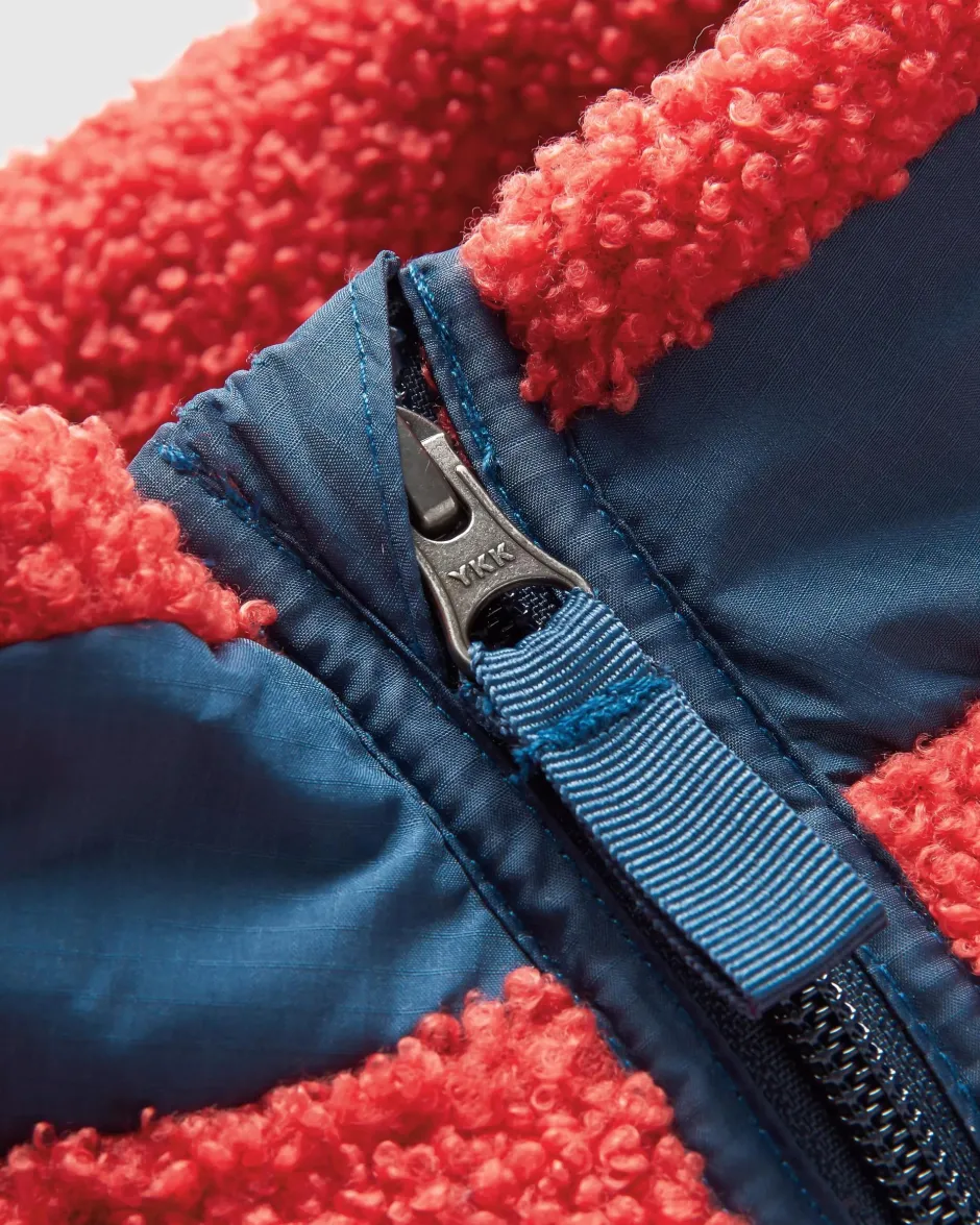 Fleece|Fleece>Floris van Bommel Born Explorer Recycled Polar-Lined Sherpa Fleece Cardinal