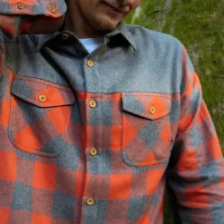 Shirts|Men's Outlet>Passenger Bozeman Shirt Buffalo Check Orange