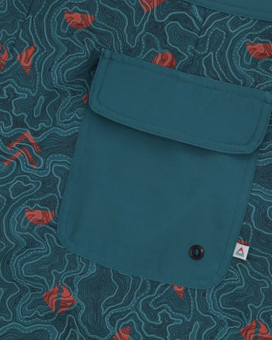 Surf Accessories|Surf Accessories>Floris van Bommel Breaks Recycled Boardshort Mediterranean Map