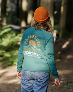 Hoodies & Sweatshirts>Passenger Breathe Recycled Cotton Sweatshirt Mediterranean