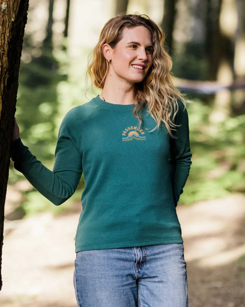 Hoodies & Sweatshirts>Passenger Breathe Recycled Cotton Sweatshirt Mediterranean