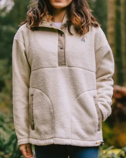 Fleece|Fleece>Passenger Calla Hooded Pullover Recycled Fleece Birch