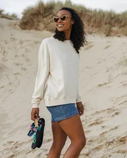 Hoodies & Sweatshirts|Women's Outlet>Passenger Chica Recycled Cotton Oversized Sweatshirt Birch