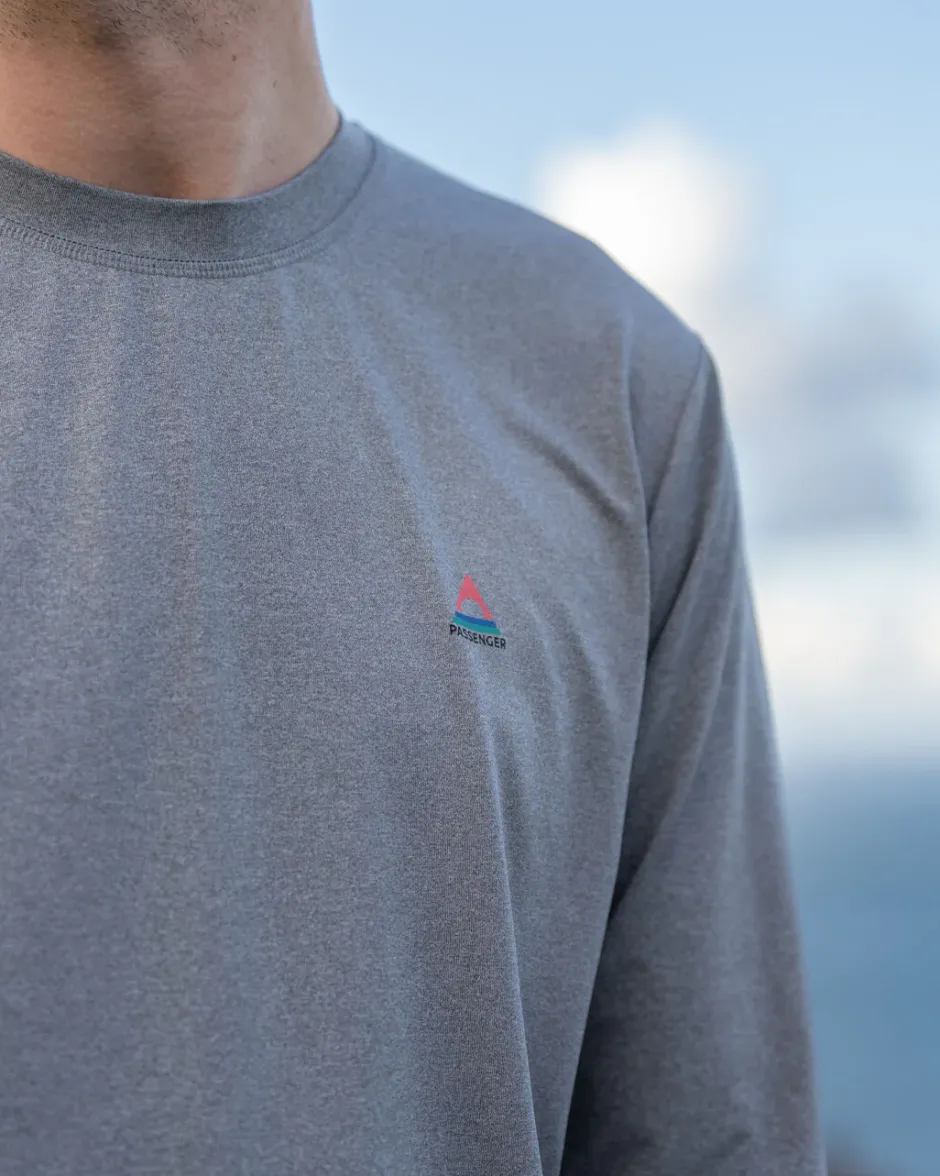 T-Shirts & Tank Tops|Activewear>Passenger Classic Active Recycled Marl LS T-Shirt Grey Marl