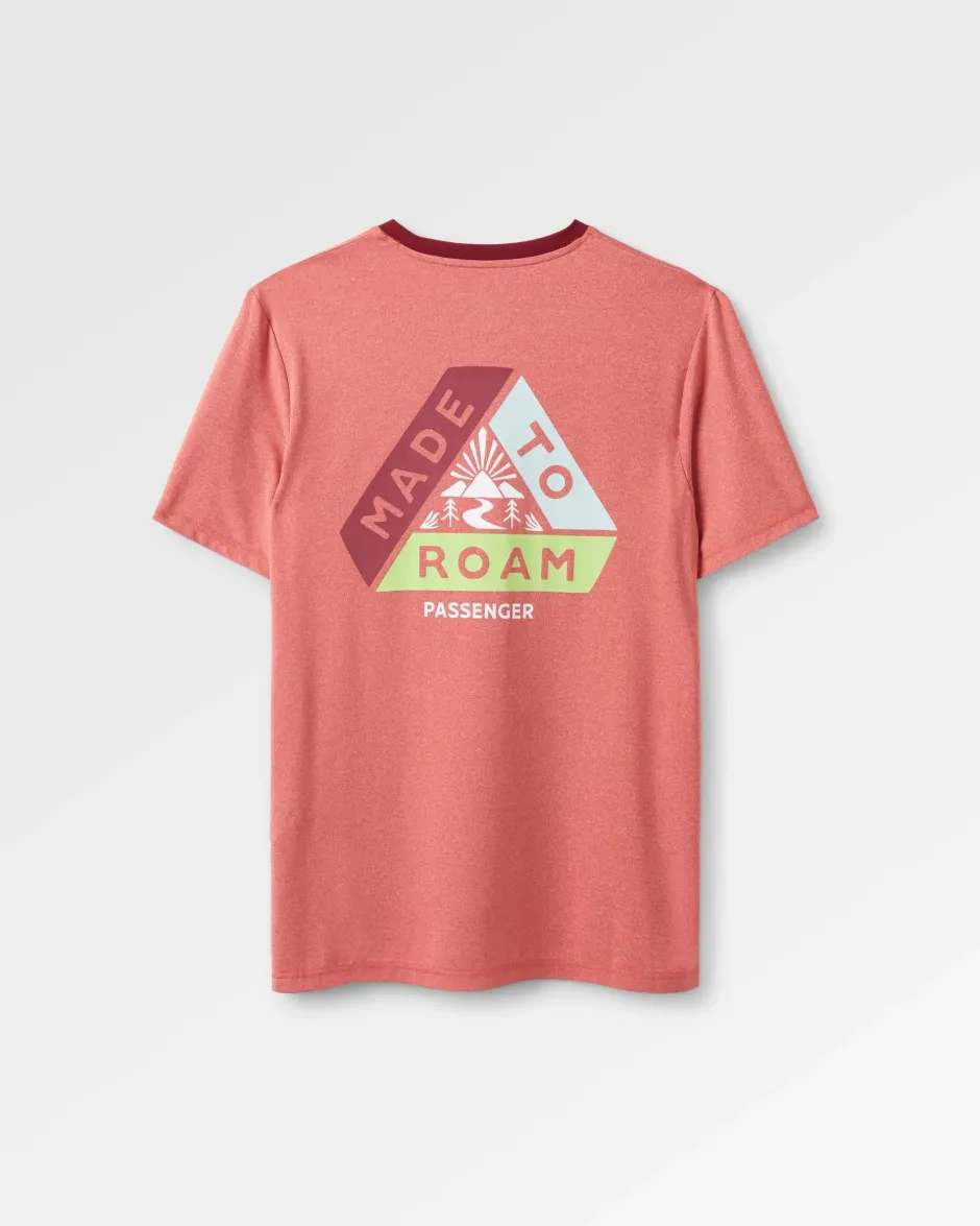 T-Shirts & Tank Tops|Activewear>Passenger Classic Active Recycled T-Shirt Marl Mineral Red Marl