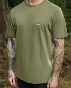 T-Shirts & Tank Tops|Men's Outlet>Passenger Classic Logo Recycled Cotton T-Shirt Khaki