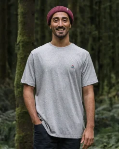 T-Shirts & Tank Tops|Best Sellers>Passenger Classic Logo Recycled Cotton T-Shirt Mid Grey Marl