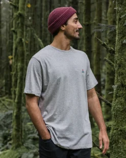 T-Shirts & Tank Tops|Best Sellers>Passenger Classic Logo Recycled Cotton T-Shirt Mid Grey Marl