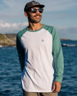 T-Shirts & Tank Tops|Men's Outlet>Passenger Classic Recycled Cotton Raglan LS T-Shirt Deep Sea