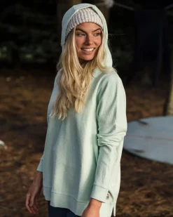 Hoodies & Sweatshirts|Women's Outlet>Passenger Clove Organic Cotton Textured Hoodie Surf Spray