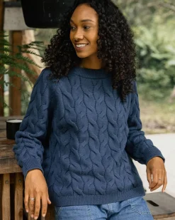Knitwear|Women's Outlet>Passenger Comfort Organic Knitted Jumper Dark Denim
