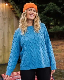 Knitwear|Women's Outlet>Passenger Comfort Organic Knitted Jumper Atlantic Blue