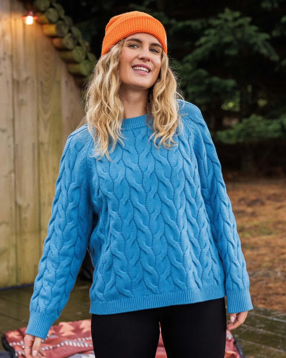 Knitwear|Women's Outlet>Passenger Comfort Organic Knitted Jumper Atlantic Blue