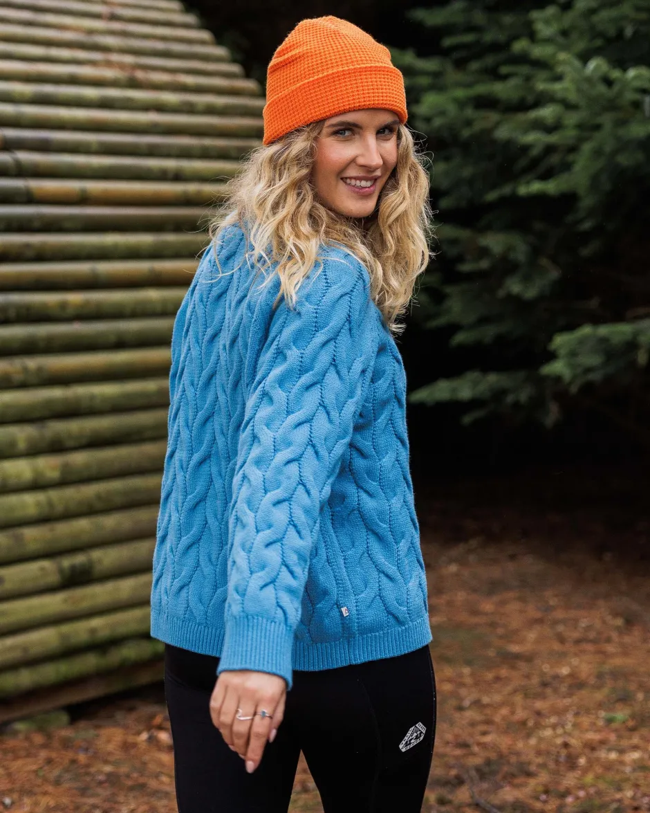 Knitwear|Women's Outlet>Passenger Comfort Organic Knitted Jumper Atlantic Blue