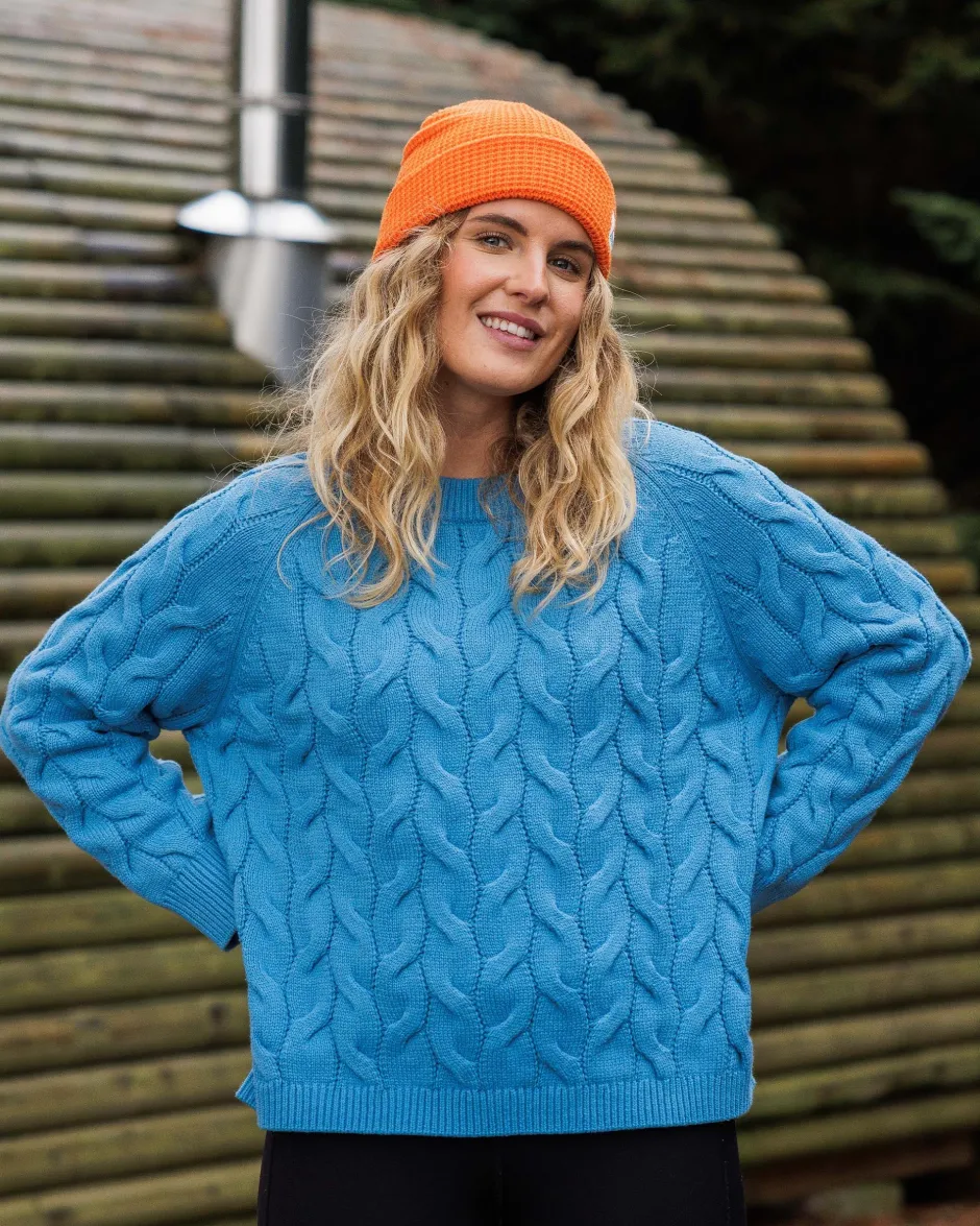Knitwear|Women's Outlet>Passenger Comfort Organic Knitted Jumper Atlantic Blue
